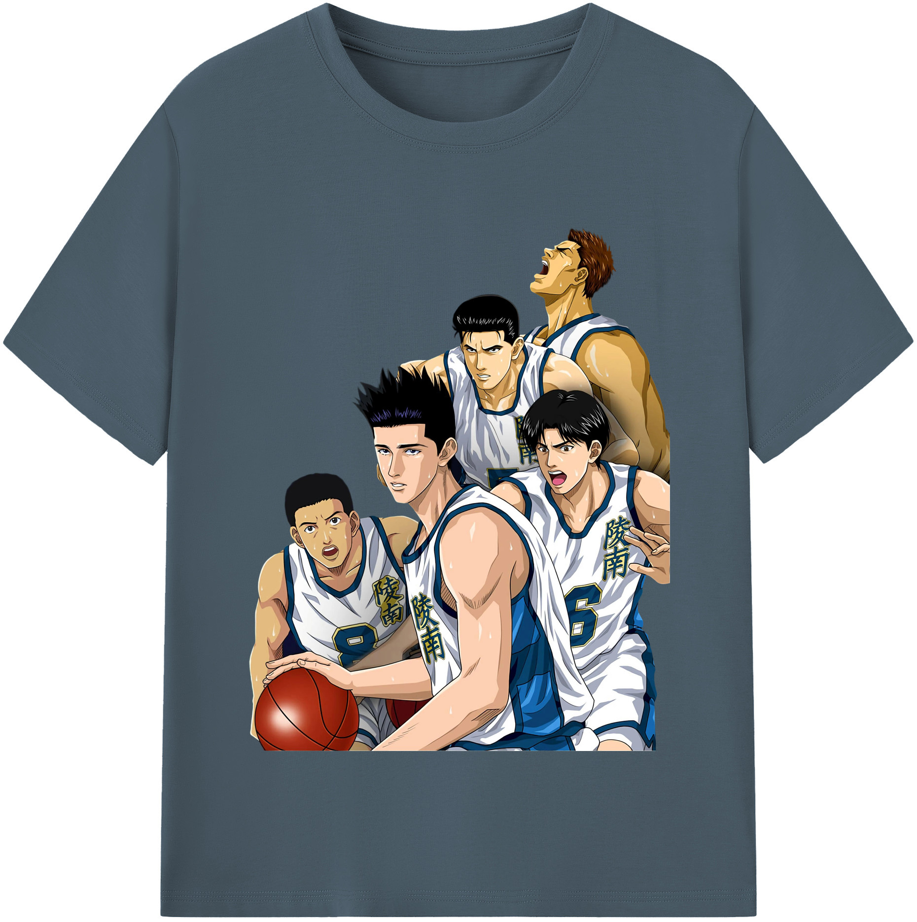 SLAM DUNK／スラムダンク 綿100％半袖Tシャツ（フロントプリント）